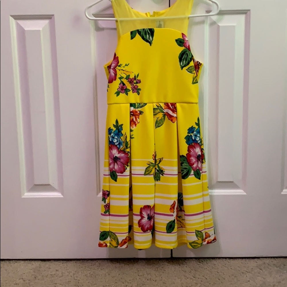 Yellow Tropical Tank Top Dress